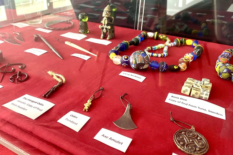 Part of the Viking exhibition at Rushen Heritage Trust