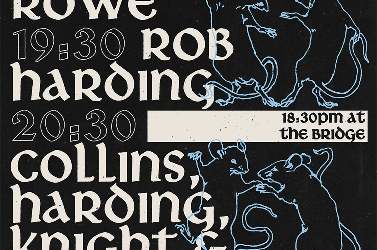 The poster ahead of the gig this Saturday, designed by Manx artist Jamie Scarffe