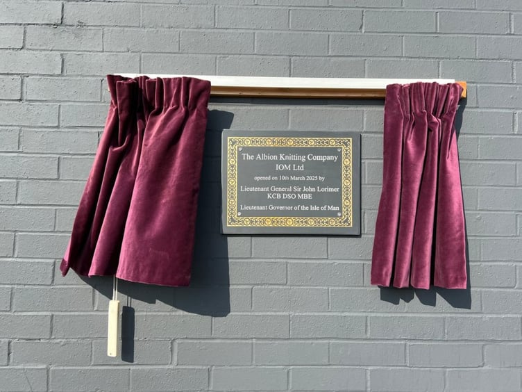 The plaque at Barrule House