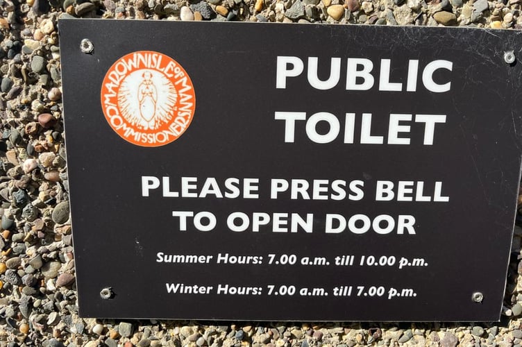 The public toilet is currently out of use