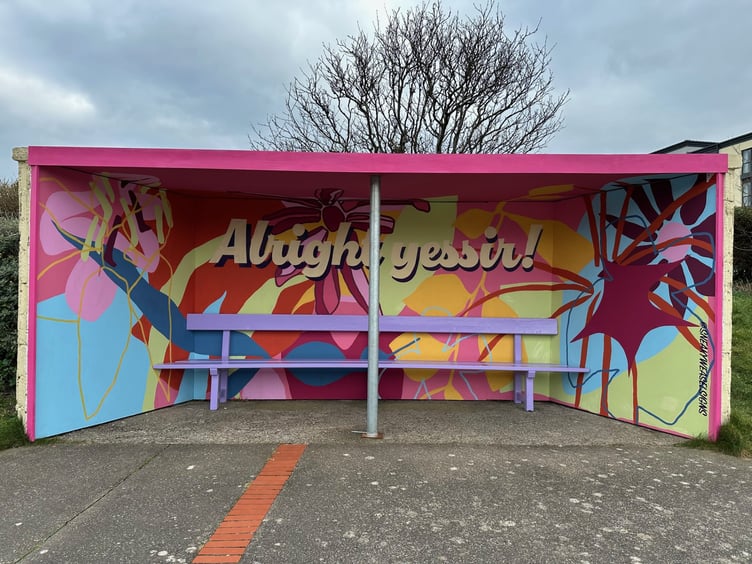 The painted mural at Mooragh Park