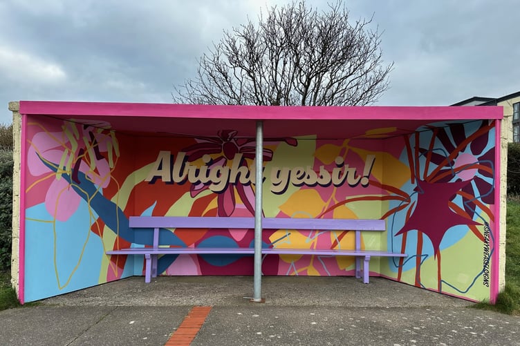 The painted mural at Mooragh Park