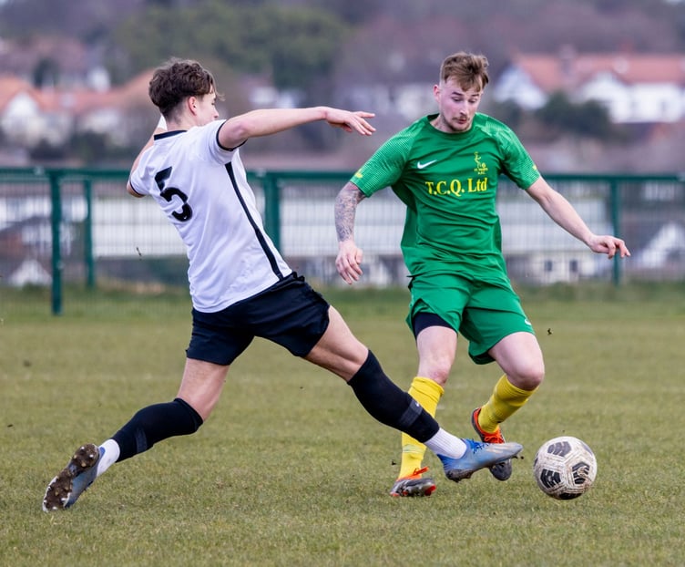 Owen Canipa (right) impressed for St Mary's against Corinthians last Saturday to earn his place in the latest Team of the Week (Photo: Gary Weightman)