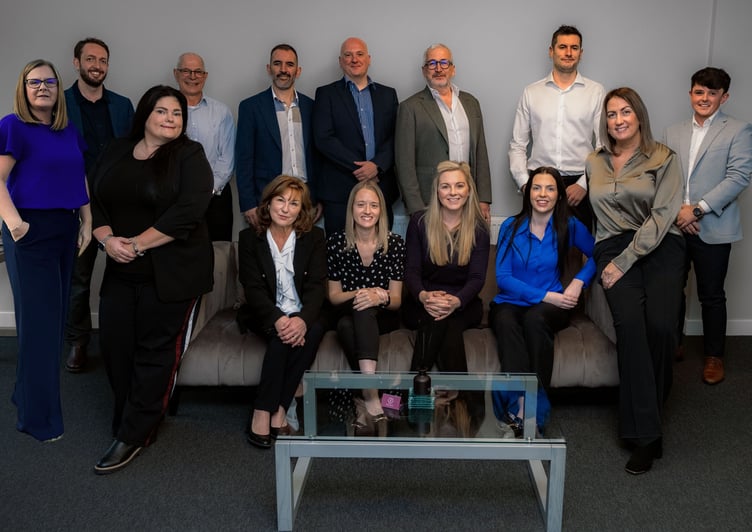 The Sentient International team that are based at the Jet Centre in Ronaldsway