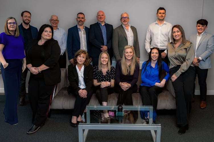 The Sentient International team that are based at the Jet Centre in Ronaldsway
