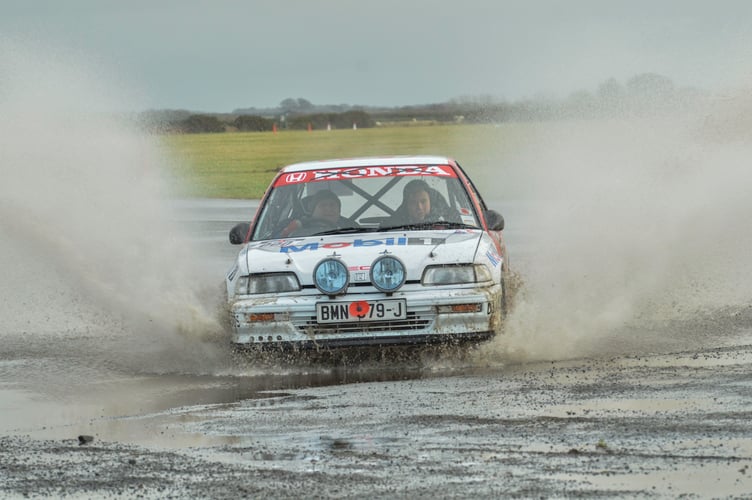 Scott and Maxx Bradshaw on their way to winning a previous Tagra Rally in Jurby (Photo: Mark Corlett)