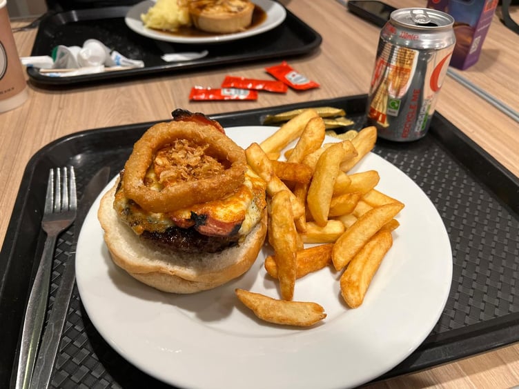 The Manx Beef Burger on the Manxman