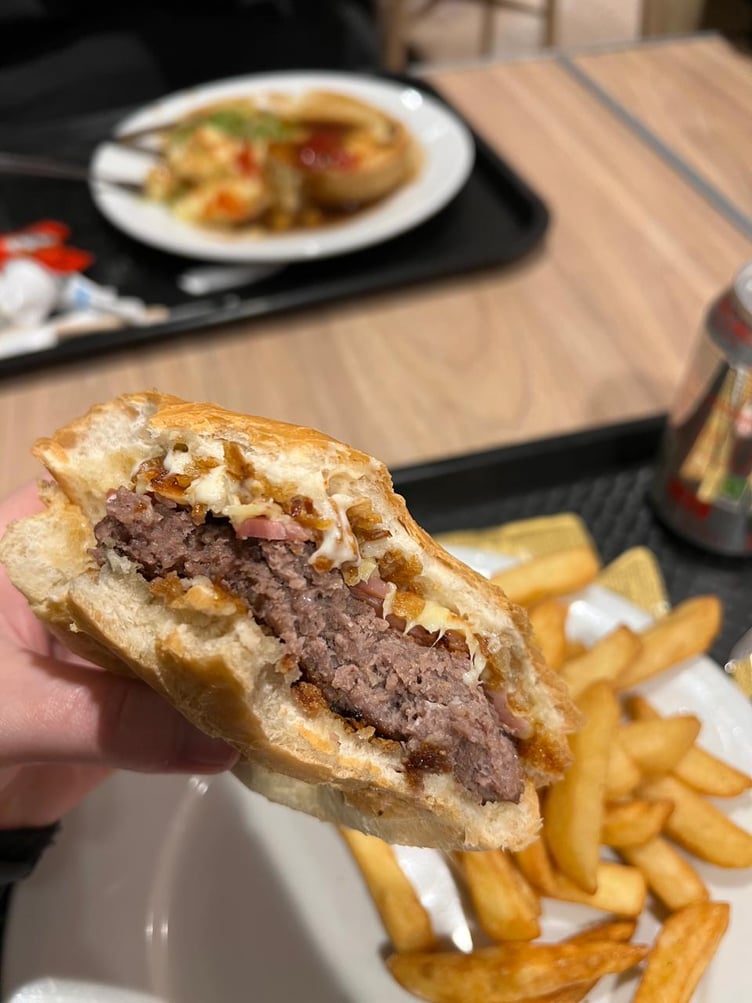 The Smokey Manxman burger