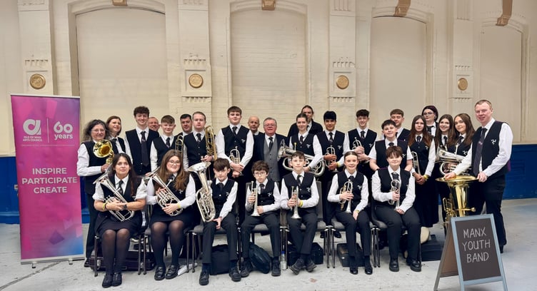 The Manx Youth Band at an event in Blackpool recently
