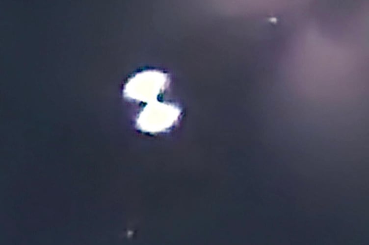 Strange swirl in the sky from SpaceX rocket