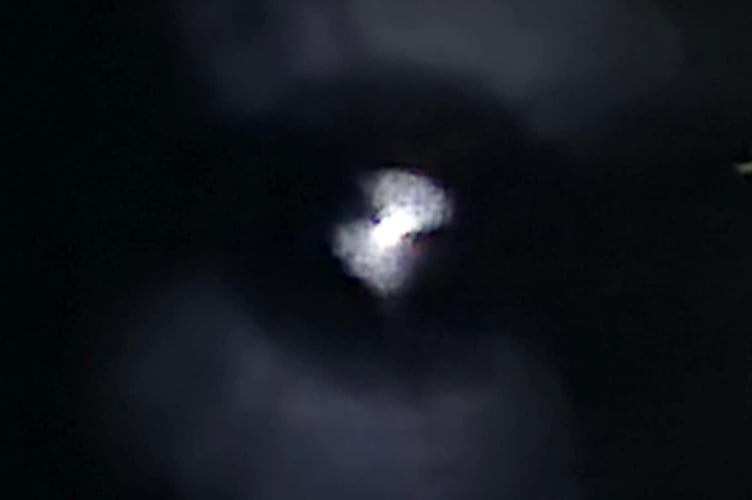 Strange swirl in the sky from SpaceX rocket