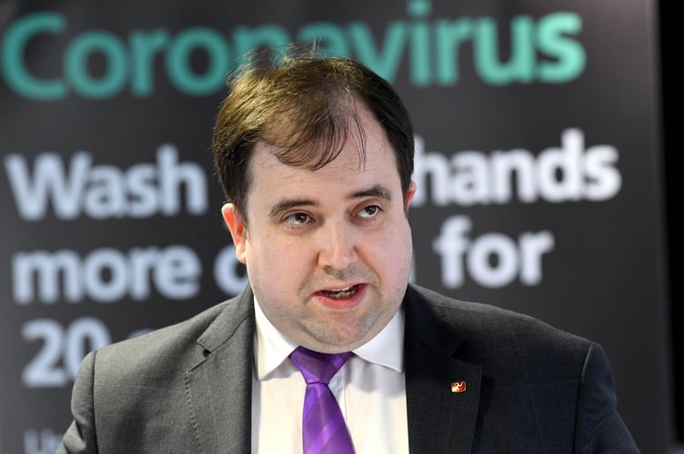 Former Health Minister David Ashford during daily Covid press conference