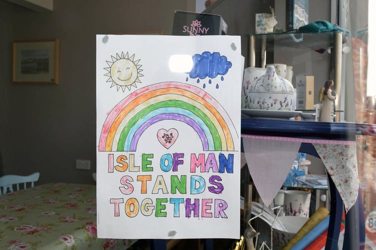 Handmade rainbows in windows across the island.
