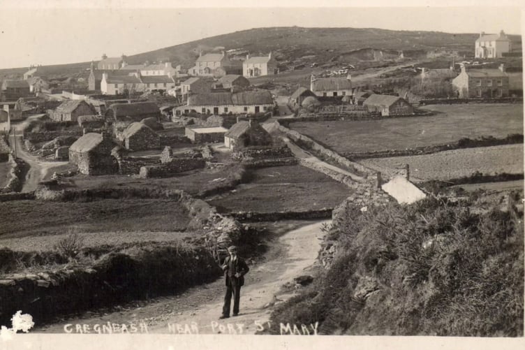 An old photo of Cregneash