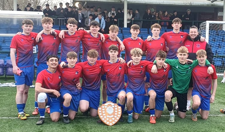 The St Ninian's High School football team that claimed a dramatic 3-2 victory over QEII in the senior schools final at the Bowl last week