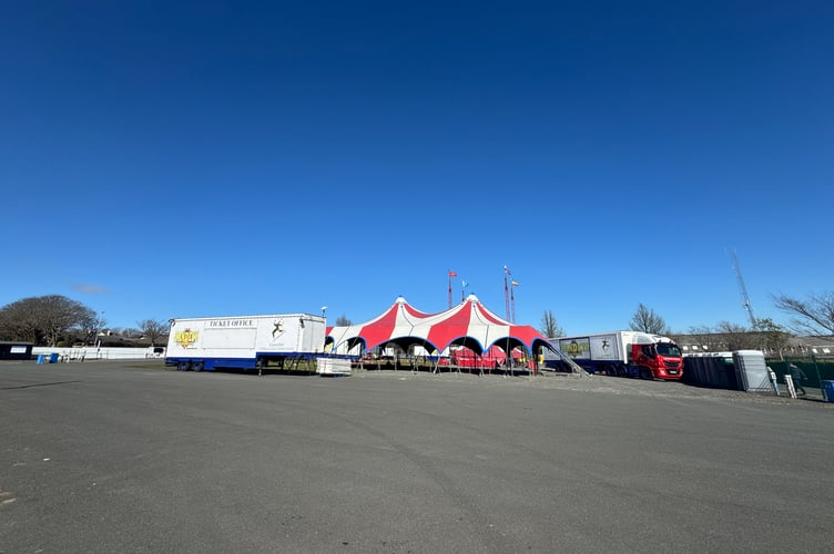 Final preparations at Noble's Park this week as Gandey's Circus is set up