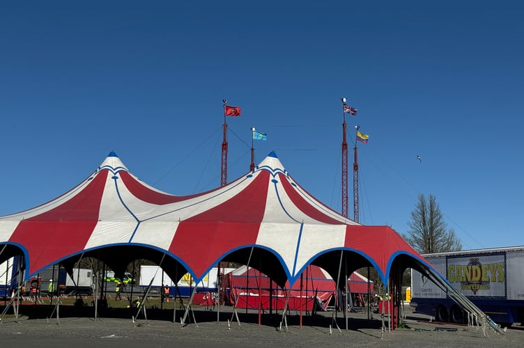 Final preparations at Noble's Park this week as Gandey's Circus is set up