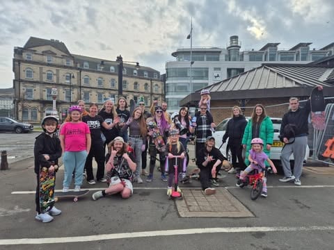 The Skaters who partook in the fundraiser