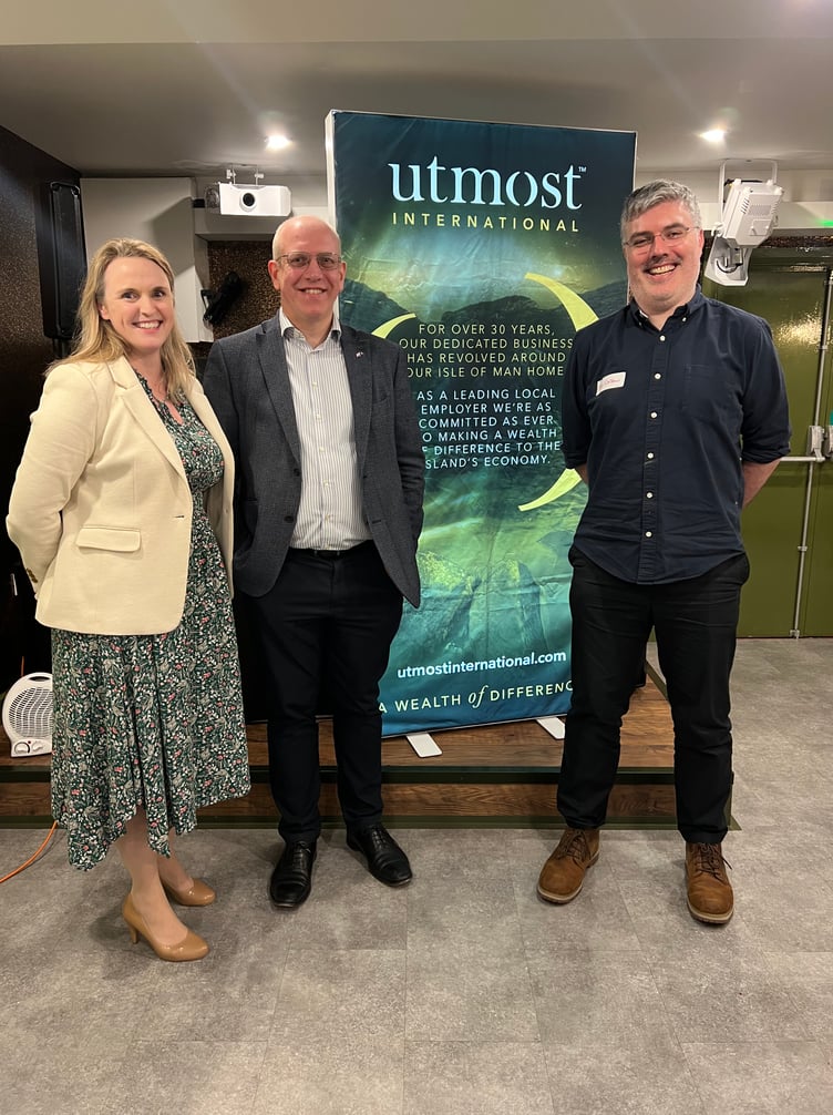Bronia Anderson-Kelly: Founder of the Isle of Man BA (Business Analyst) Network, Mark Cross: International Cybersecurity Expert, and Ben Callow: Head of Business Analysis at Utmost International