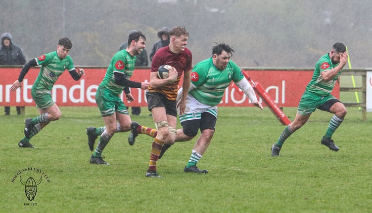 Pacey newcomer Adam Kinvig enjoyed a promising match for Douglas against Southern Nomads in the Manx Cup on Saturday afternoon (Photo: Richard Ebbutt)