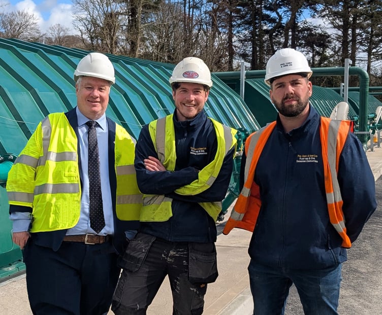 John Wannenburgh MHK with staff from Paul Carey & Sons Ltd