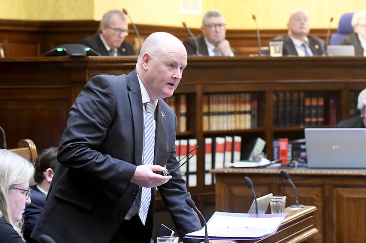Rob Callister MHK said it's difficult to differentiate between Manx Radio's two stories