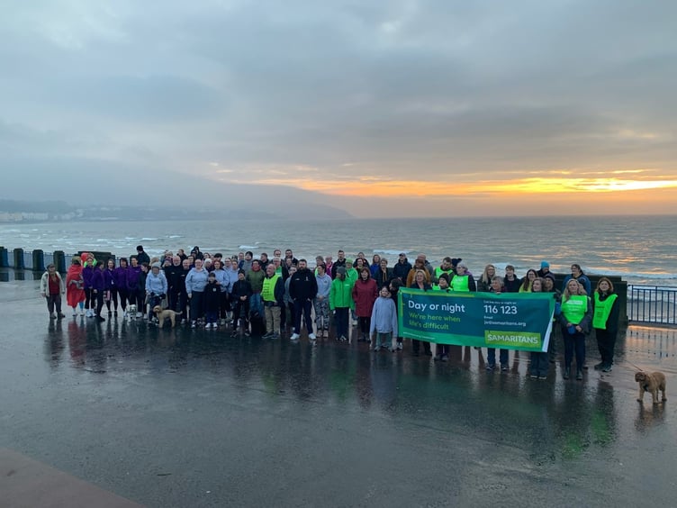 Participants taking part in the Dawn Walk