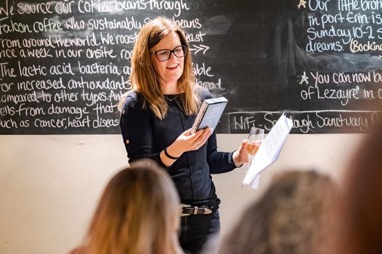 Kirsty Lawrence at the launch night for 'The Vitality Deck'