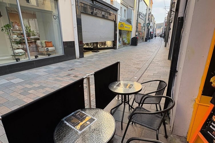 Terry's Tato's Ltd shared photographs on Facebook showing a lack of football in the high street in early evenings