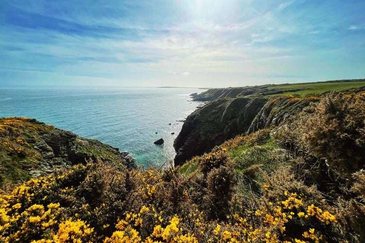 Views during a coastal walk from Port Grenaugh to Santon Gorge