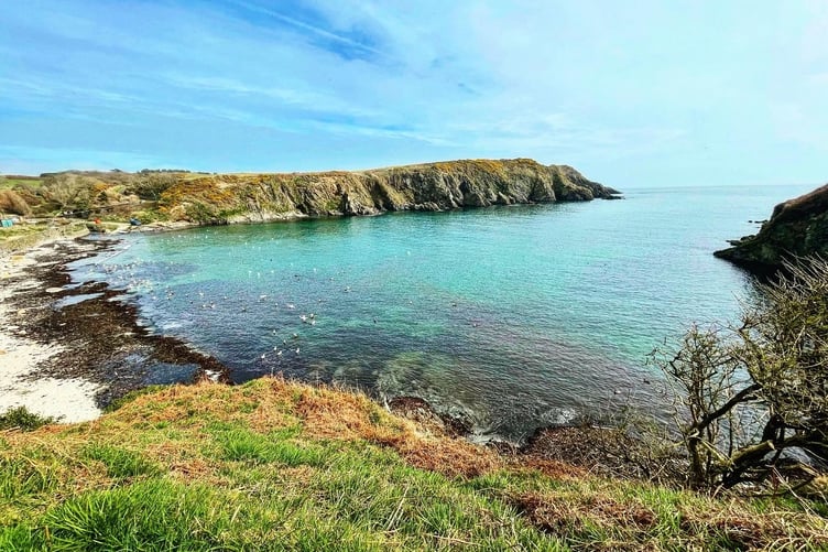 View of Port Grenaugh beach