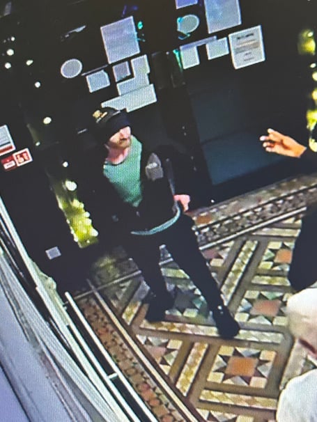 CCTV footage of the man in the Woodbourne Pub