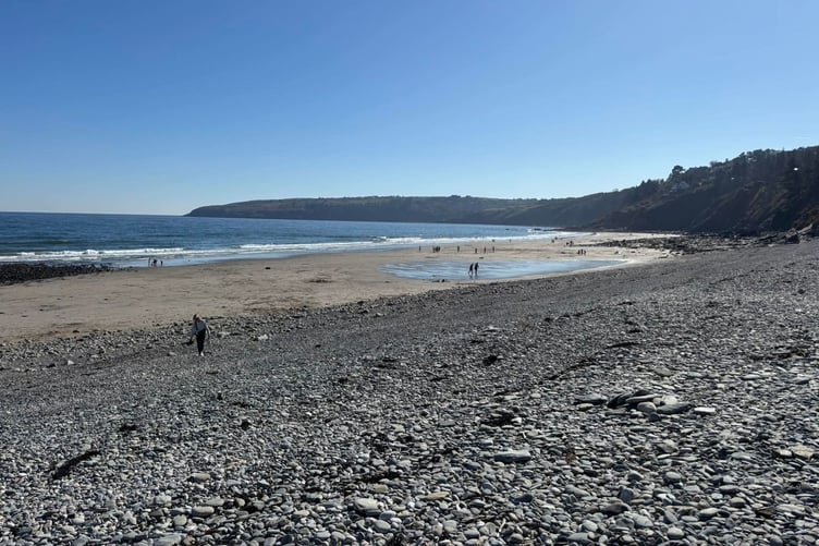 A sunny Laxey beach this week
