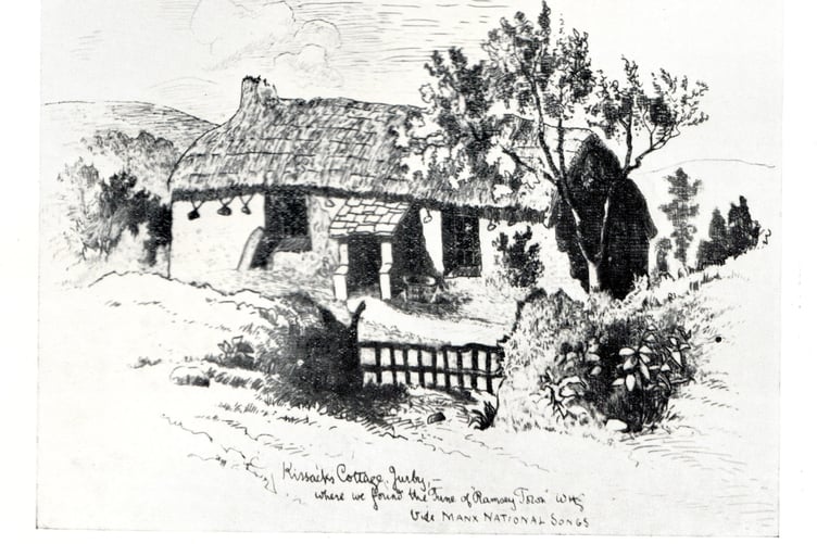 Ramsey Town cottage Jurby WH Gill sketch