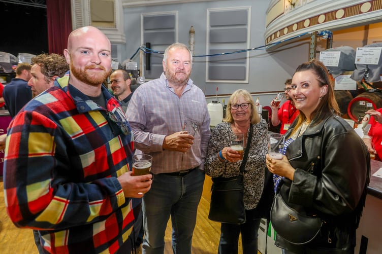 Attendees enjoying the large range of beer on offer