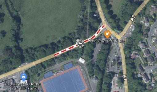 The section of road that will be shut