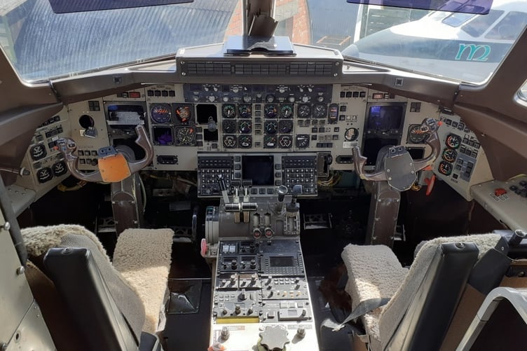 The revamped cockpit of the ATP on display at the Manx Aviation and Military Museum