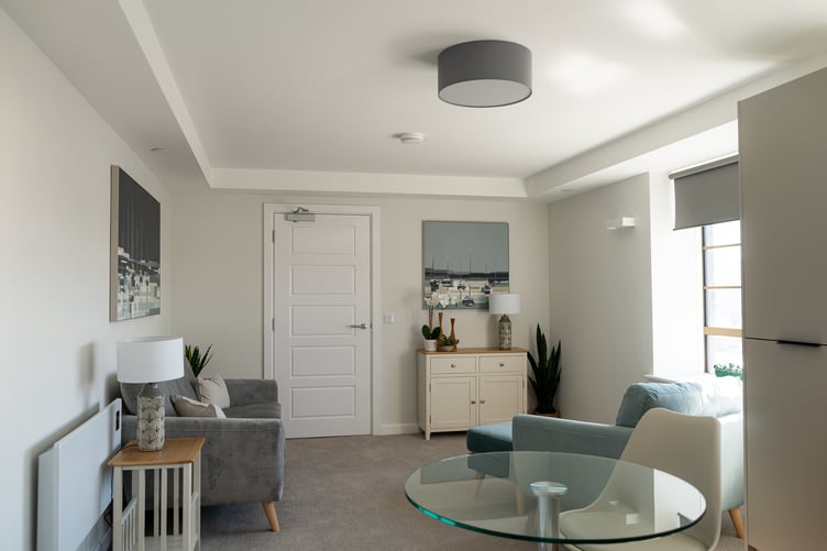 Inside the new 37-apartment building Thie Clag in Douglas