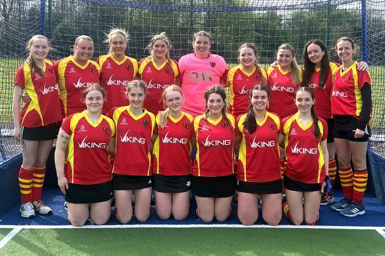 The Isle of Man national women’s B team that defeated Loughborough last weekend to reach the final of the England Hockey Championships Tier Three Plate