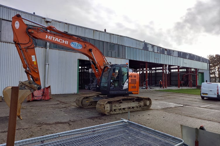 Work began at the start of April to tear down the former Barford's Engineering building