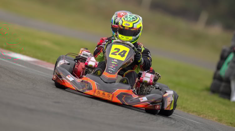 Dan Fielden in action at Jurby sporting the new S&S Technical livery on his machine
