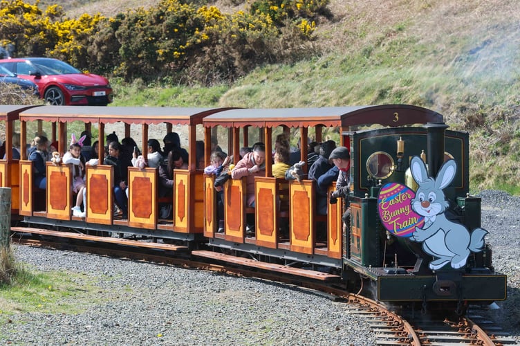 The Groudle Glen Railway train was packed full