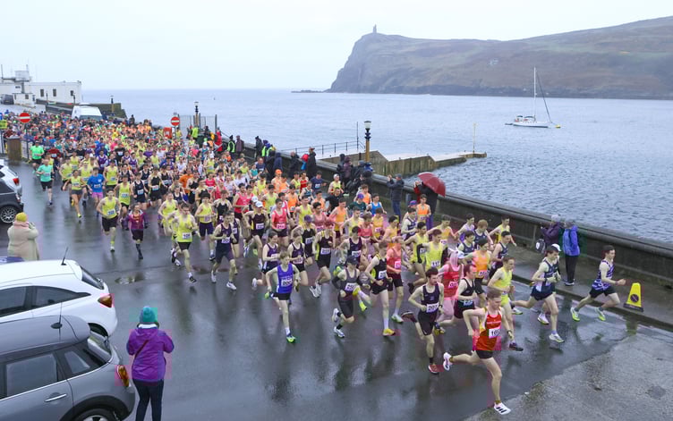 There was a record entry for this year's Isle of Man Easter Festival of Running with nearly 800 athletes tackling the three events over the weekend, beginning with the Port Erin 10k road race on Good Friday (Photo: Dave Kneen Photography)