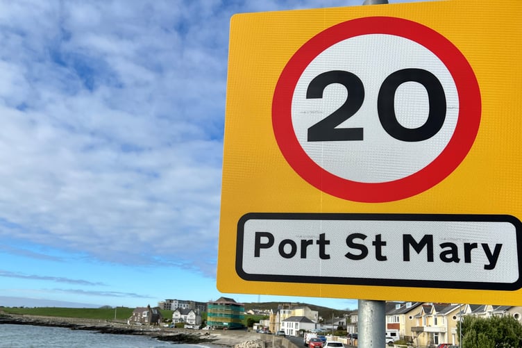 The new 20mph zone in Port St Mary