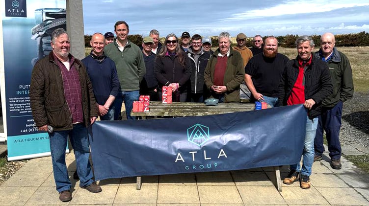 Shooters in the 50 English Sporting Handicap competition at Ayre Clay Target Club on Easter Monday