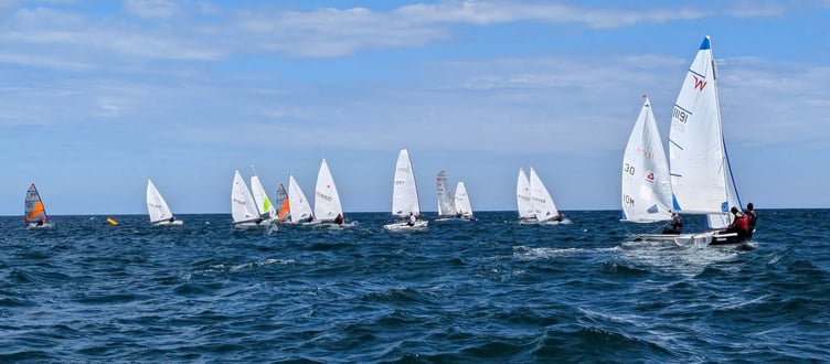 The fleet in action during the 2025 edition of the IOM Copiers Easter Regatta last weekend