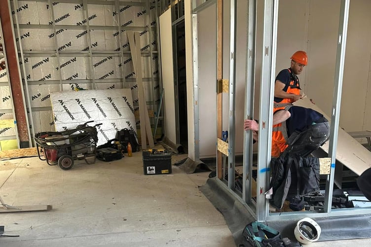 Builders are making progress on the Mannin Cancers Support Group's new centre
