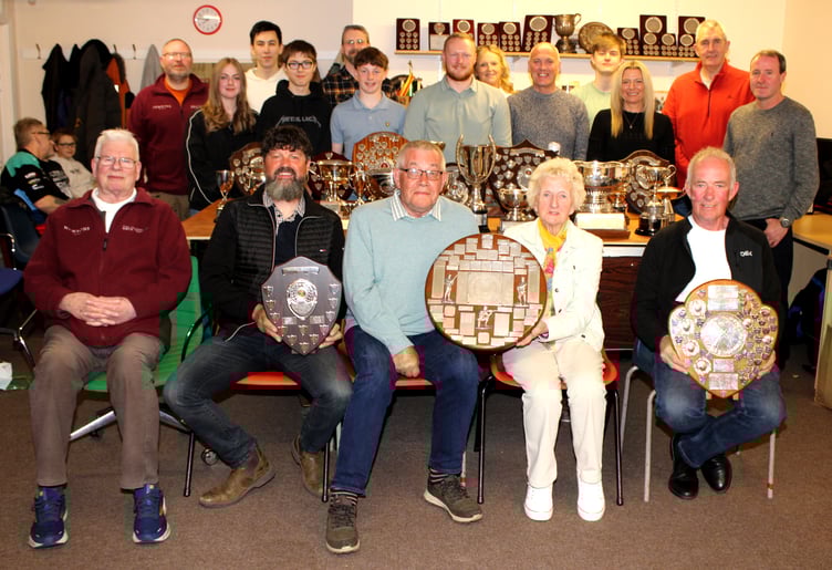 Some of the prizewinners at Port St Mary Rifle Club's annual presentation evening at its clubhouse (Photo: Paul Hatton)