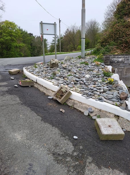 The wrecked rock garden at Port Soderick