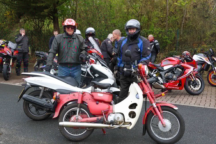 There were also a number of vintage bikes taking part